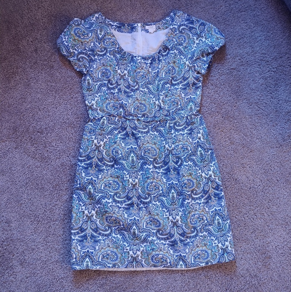 Jcrew paisley dress w/ pockets